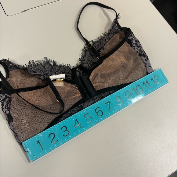 For love and lemons 🍋 bra top skivvies gray lace  black nude - Picture 6 of 16